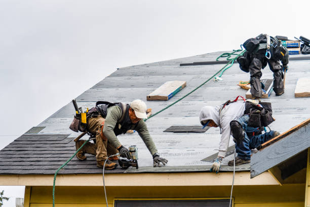 Professional Gutter Installation technician working in Nampa, ID